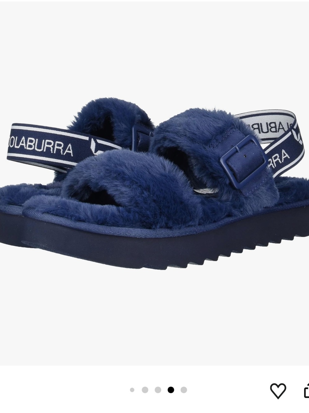 Koolaburra Plush Navy Fuzz Slide Sandals